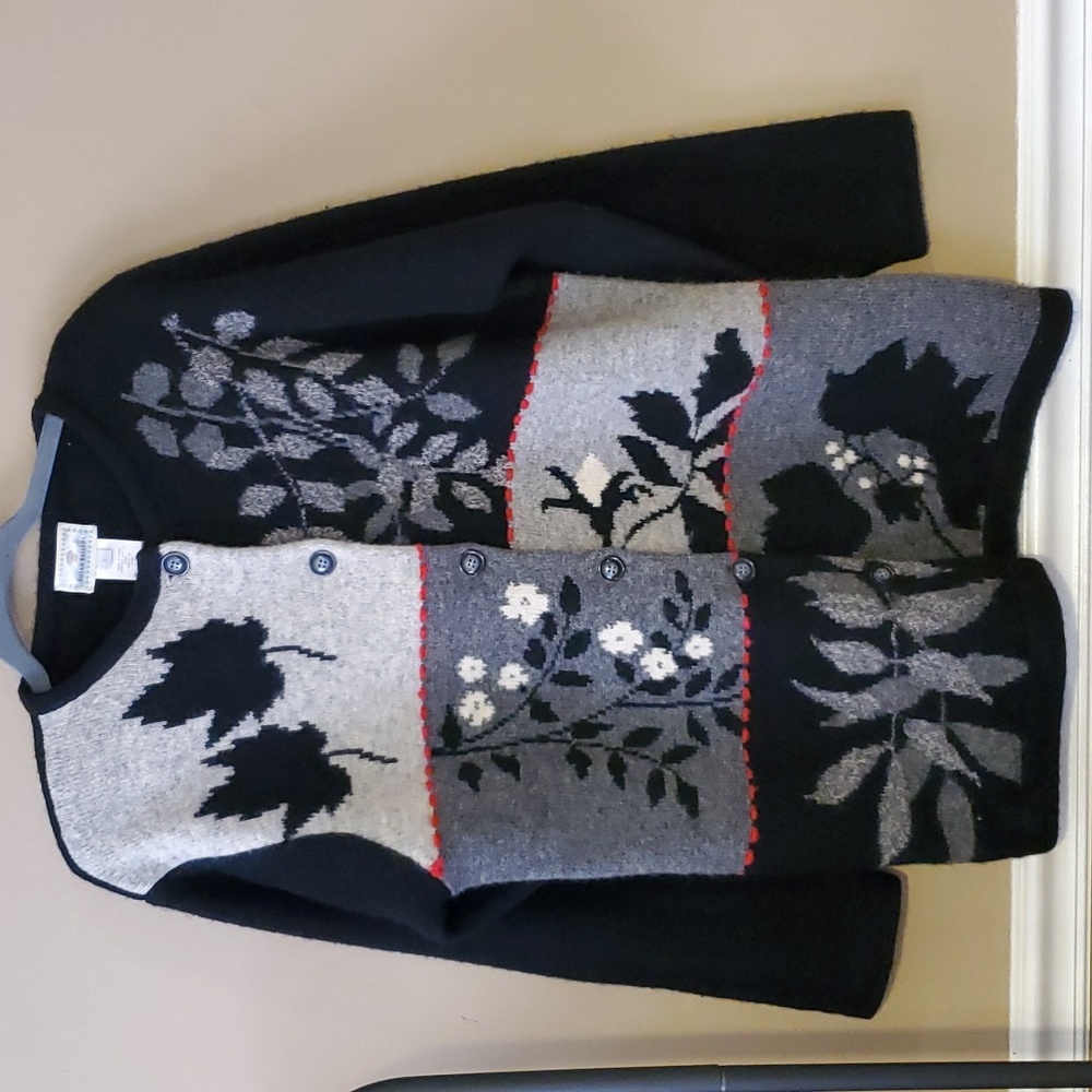 Susan Bristol Vintage Wool Cardigan Sweater Size L